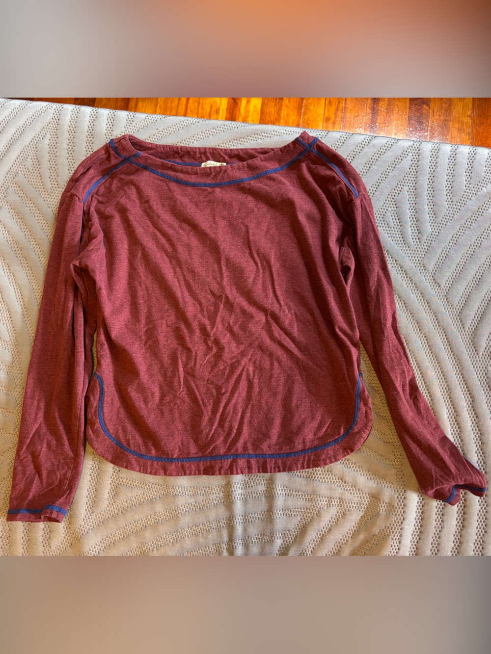 Free People Maroon Long-sleeve